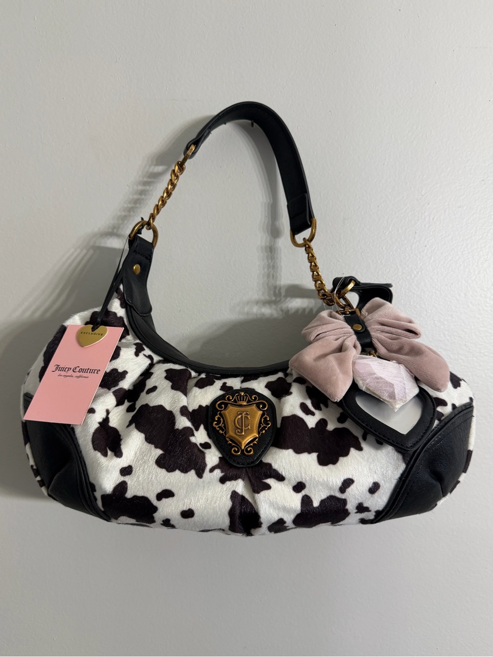Juicy Couture Romance Cow Print Hobo Bag